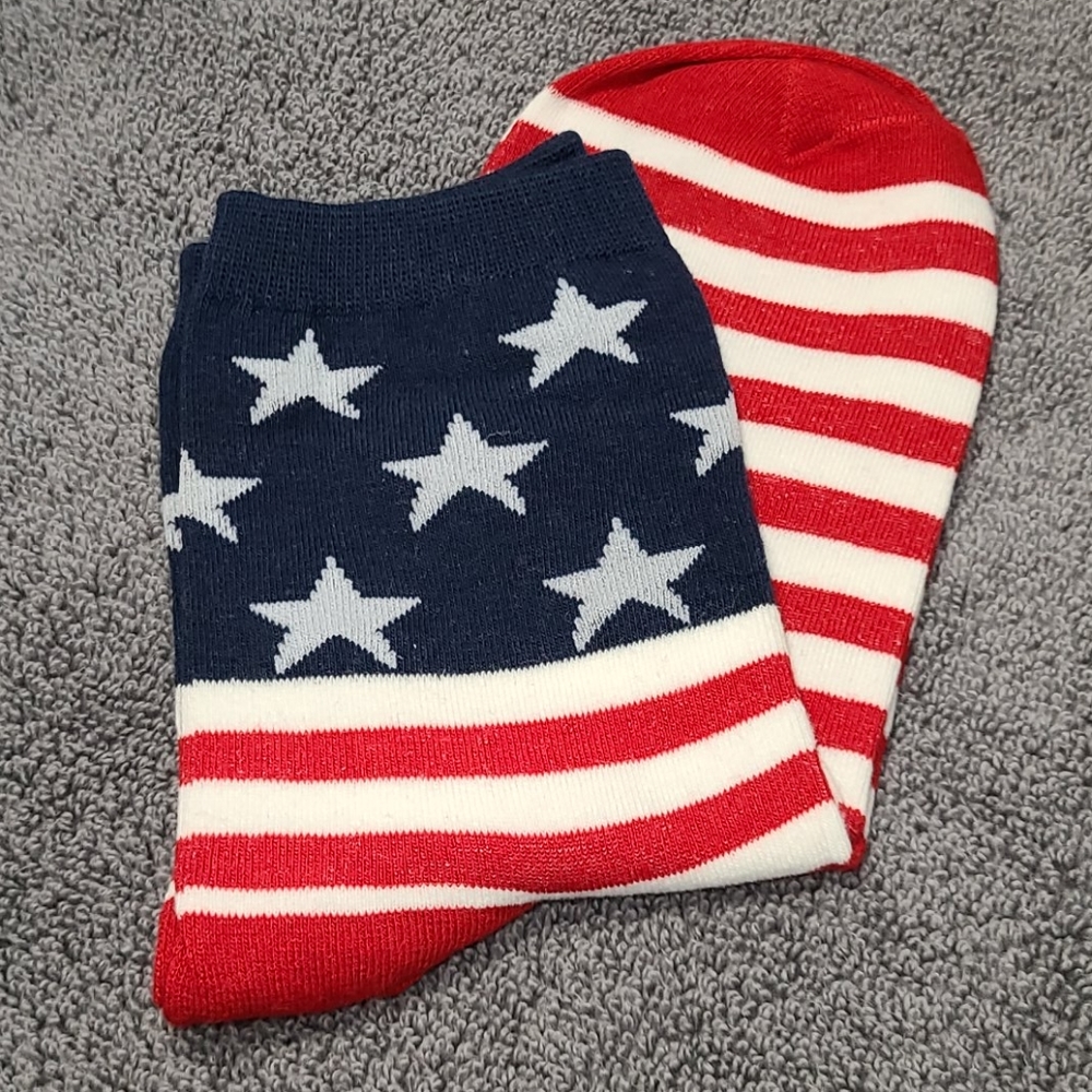 Red white blue socks!